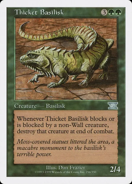 Thicket Basilisk, Magic card 6ED 256 — Classic Sixth Edition set