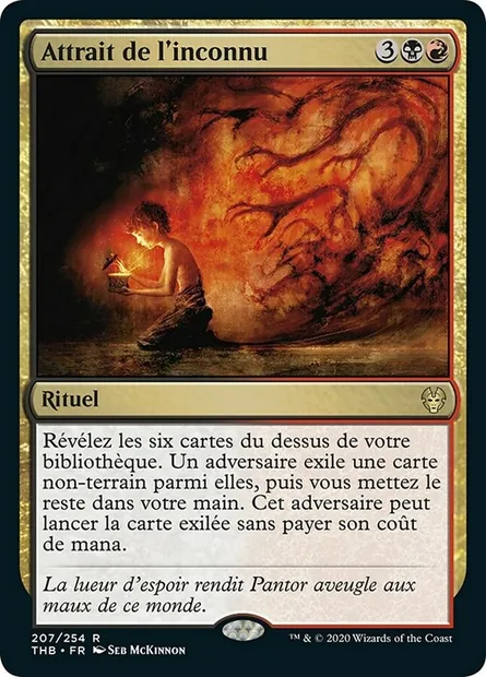 Attrait de l'inconnu, carte Magic THB 207 — extension Theros Beyond Death