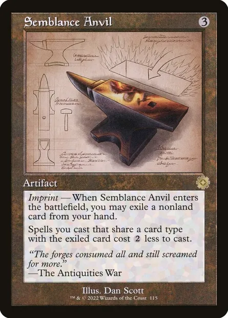 Semblance Anvil, Magic card BRR 115 — The Brothers' War Retro Artifacts set