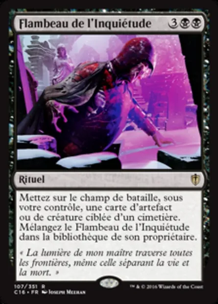 Flambeau de l'Inquiétude, carte Magic C16 107 — extension Commander 2016