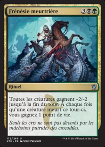 Frénésie meurtrière, carte Magic KTK 172 — extension Les Khans de Tarkir