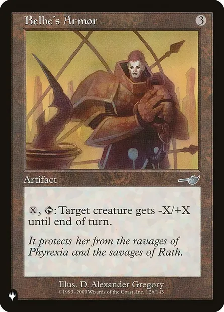 Belbe's Armor, Magic card PLST NEM-126 — The List set