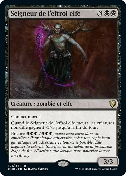 Seigneur de l'effroi elfe, carte Magic CMR 121 — extension Commander Legends