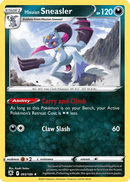 Hisuian Sneasler, Pokémon card ASR 093 — Astral Radiance set