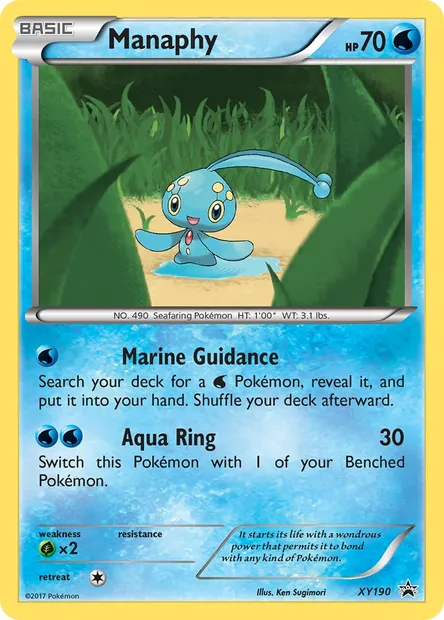 Manaphy, Pokémon card XY 190 — XY Black Star Promos set