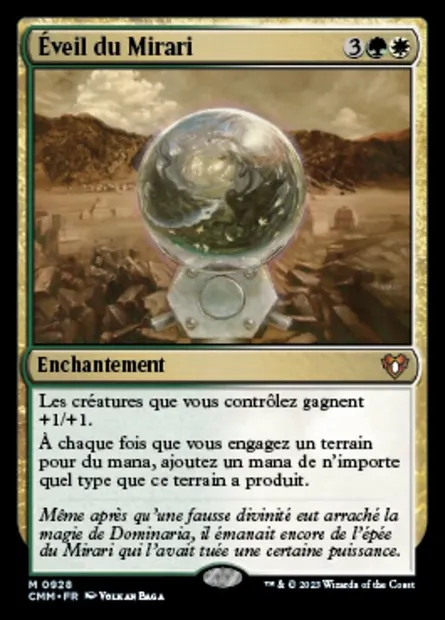 Éveil du Mirari, carte Magic CMM 928 — extension Commander Masters