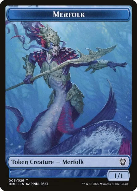 Merfolk, carte Magic TDMU 5 — extension Dominaria United Tokens