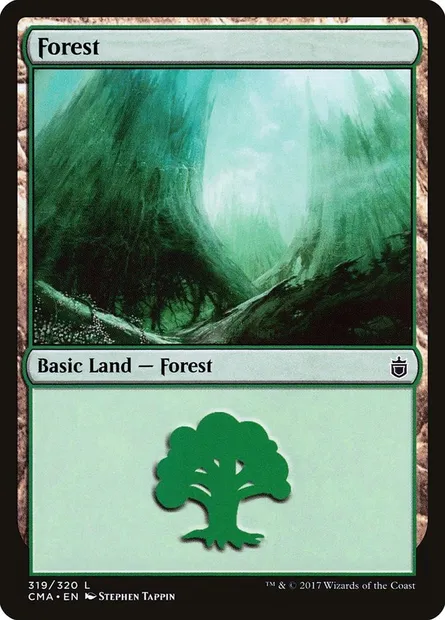 Forêt, carte Magic CMA 319 — extension Commander Anthology