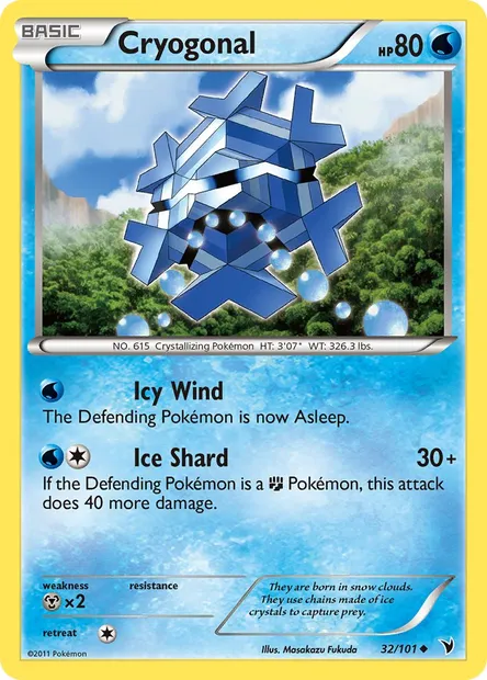 Cryogonal, Pokémon card NVI 32 — Noble Victories set