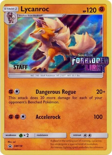 Lycanroc, Pokémon card PRE 118s — Prerelease Promos set