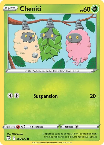 Cheniti, carte Pokémon BRS 009 — extension Stars Étincelantes