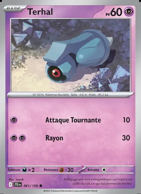 Terhal, carte Pokémon JTG 061 — extension Aventures Ensemble
