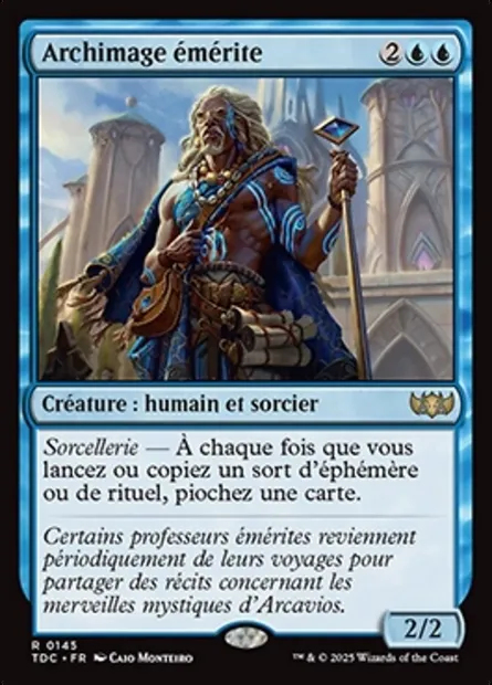 Archimage émérite, carte Magic TDC 145 — extension Tarkir: Dragonstorm Commander