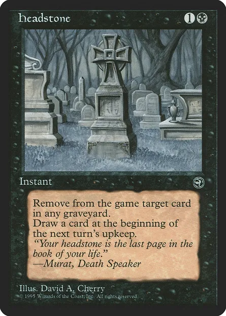 Headstone, Magic card HML 52 — Homelands set
