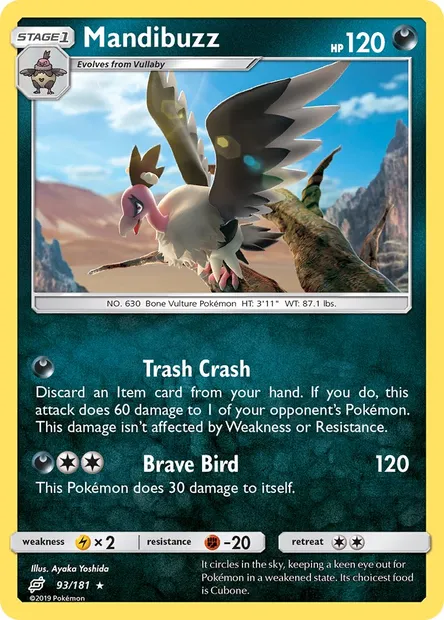 Mandibuzz, Pokémon card TEU 93 — Team Up set