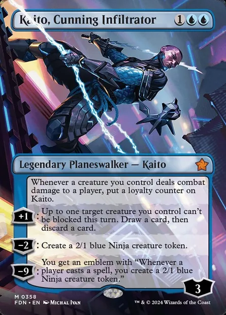 Kaito, Cunning Infiltrator, Magic card FDN 358 — Foundations set