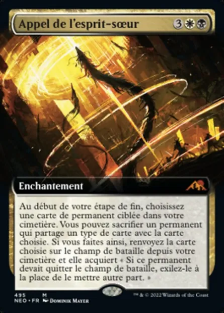 Appel de l'esprit-sœur, carte Magic NEO 495 — extension Kamigawa: La Dynastie Néon