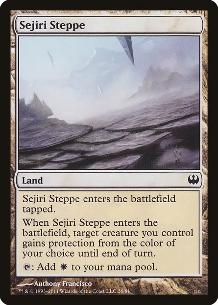 Sejiri Steppe, Magic card DDG 36 — Duel Decks: Knights vs. Dragons set