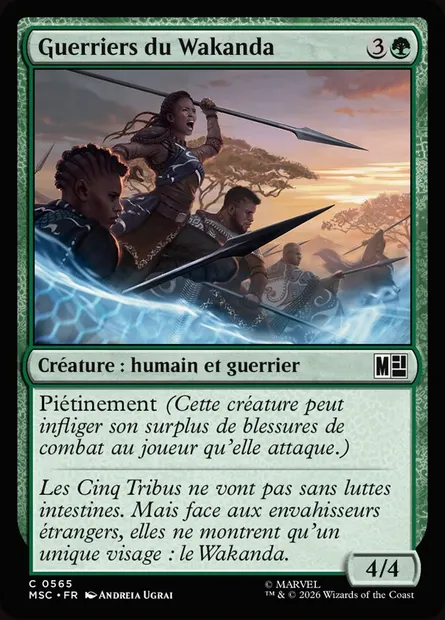 Guerriers du Wakanda, carte Magic MSC 565 — extension Marvel Super Heroes Commander