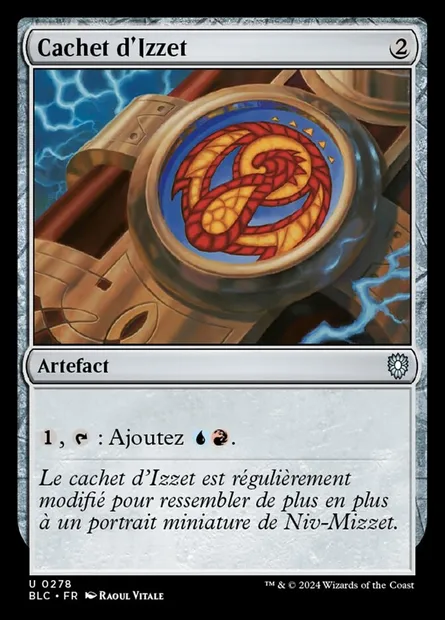 Cachet d'Izzet, carte Magic BLC 278 — extension Bloomburrow Commander