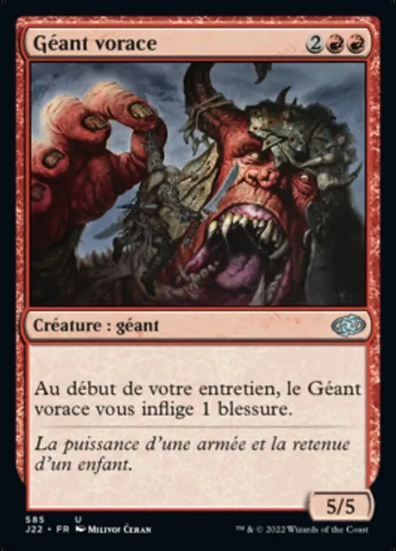 Géant vorace, carte Magic J22 585 — extension Jumpstart 2022