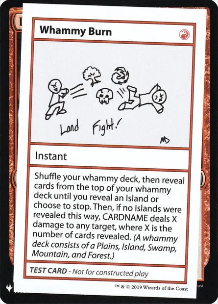 Whammy Burn, carte Magic CMB1 70 — extension Mystery Booster Playtest Cards 2019