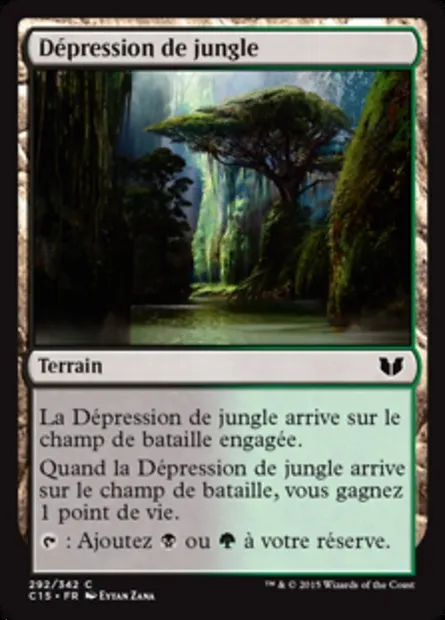Dépression de jungle, carte Magic C15 292 — extension Commander 2015