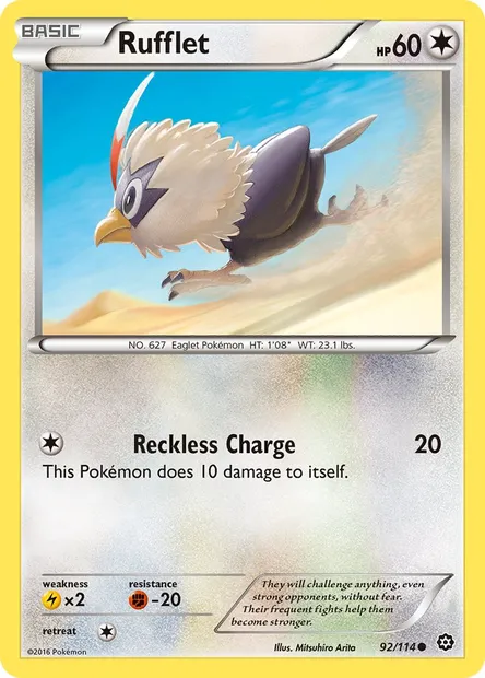 Rufflet, Pokémon card STS 92 — Steam Siege set