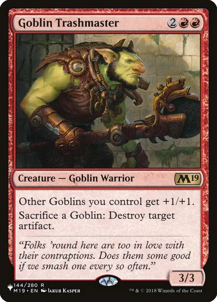 Goblin Trashmaster, Magic card PLST M19-144 — The List set