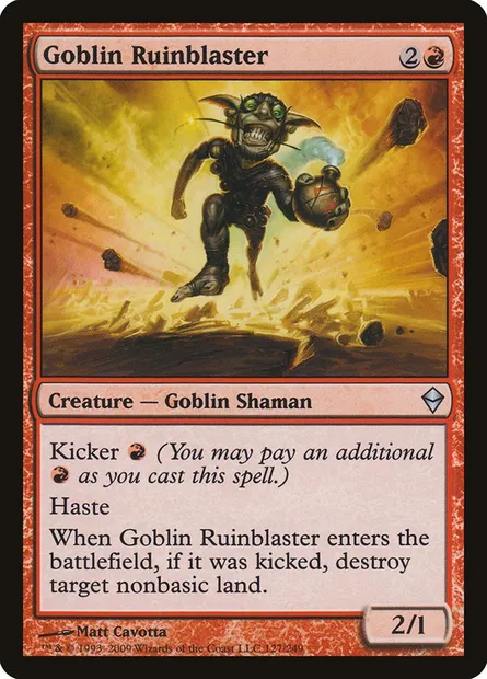 Goblin Ruinblaster, Magic card ZEN 127 — Zendikar set