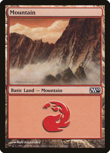 Mountain, Magic card M10 242 — Magic 2010 set