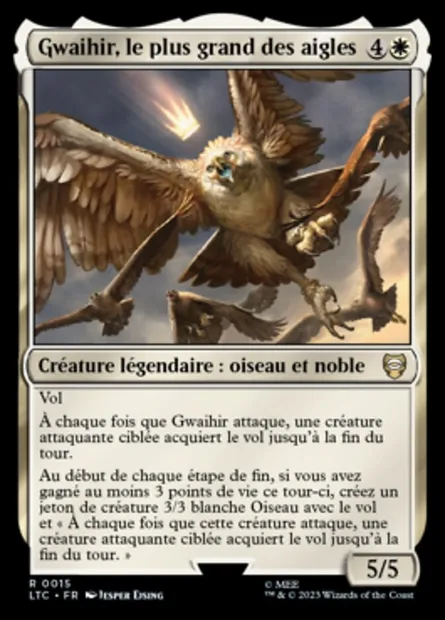 Gwaihir, le plus grand des aigles, carte Magic LTC 15 — extension Tales of Middle-earth Commander