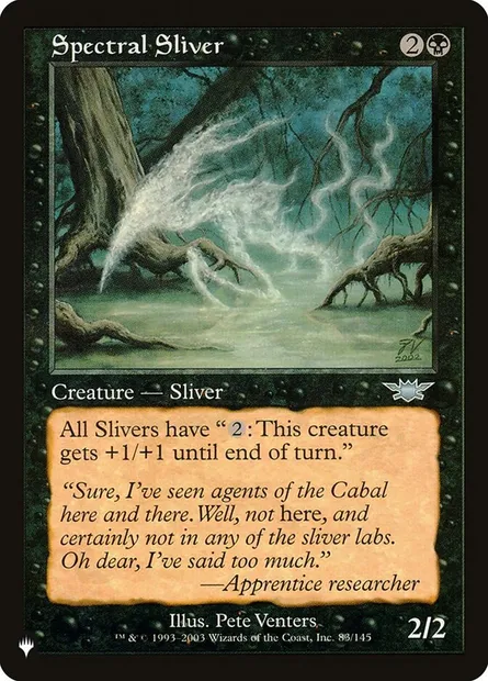 Spectral Sliver, Magic card PLST LGN-83 — The List set