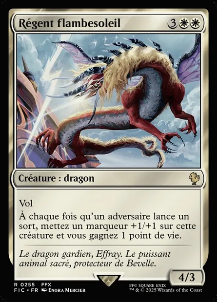 Régent flambesoleil, carte Magic FIC 255 — extension Final Fantasy Commander