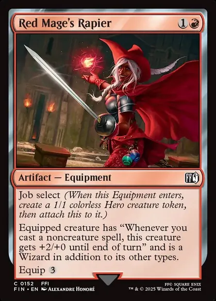 Red Mage's Rapier, Magic card FIN 152 — Final Fantasy set