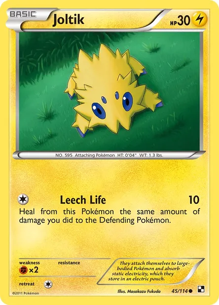Joltik, Pokémon card BLW 45 — Black & White set