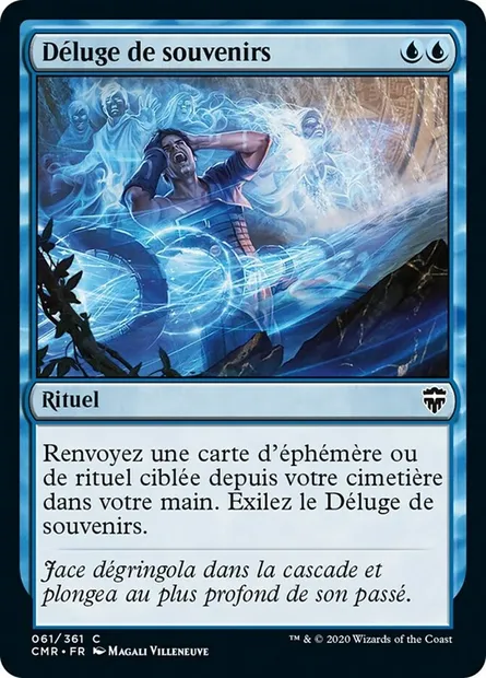 Déluge de souvenirs, carte Magic CMR 61 — extension Commander Legends