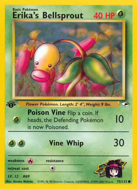 Erika's Bellsprout, Pokémon card GH 75 — Gym Heroes set