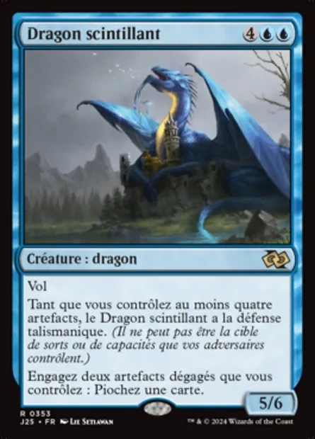 Dragon scintillant, carte Magic J25 353 — extension Foundations Jumpstart