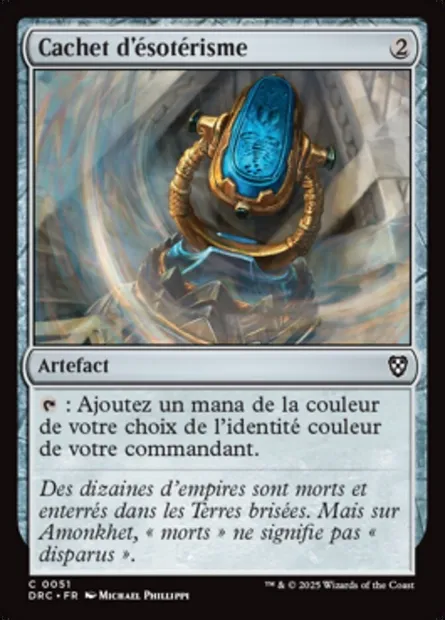 Cachet d'ésotérisme, carte Magic DRC 51 — extension Aetherdrift Commander