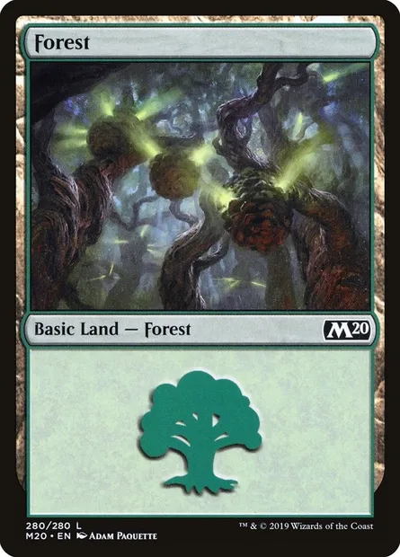Forest, Magic card M20 280 — Core Set 2020 set