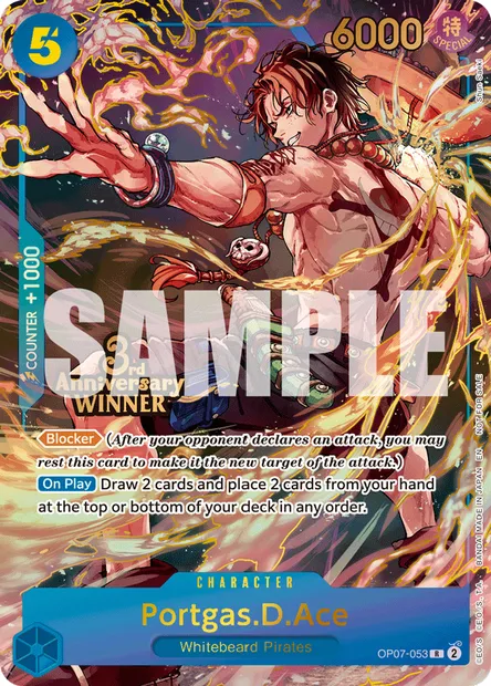 Portgas D. Ace, carte One Piece OP07-053 — extension 500 YEARS IN THE FUTURE