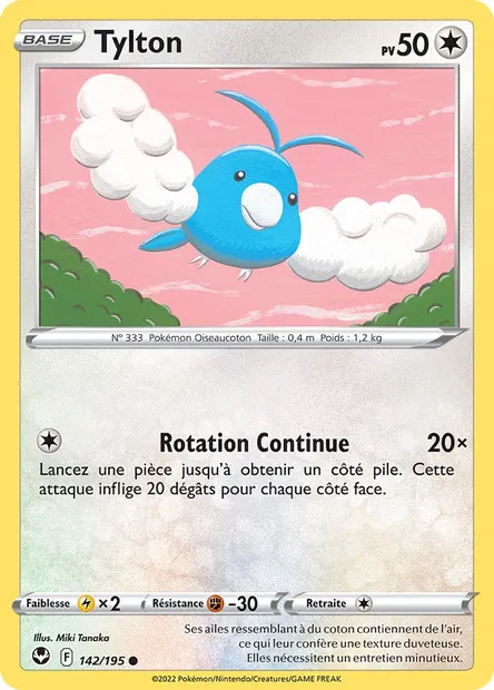 Tylton, carte Pokémon SIT 142 — extension Tempête Argentée
