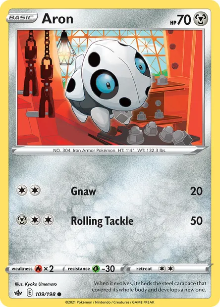Aron, Pokémon card CRE 109 — Chilling Reign set