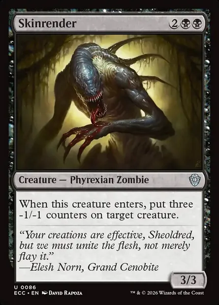 Skinrender, Magic card ECC 86 — Lorwyn Eclipsed Commander set