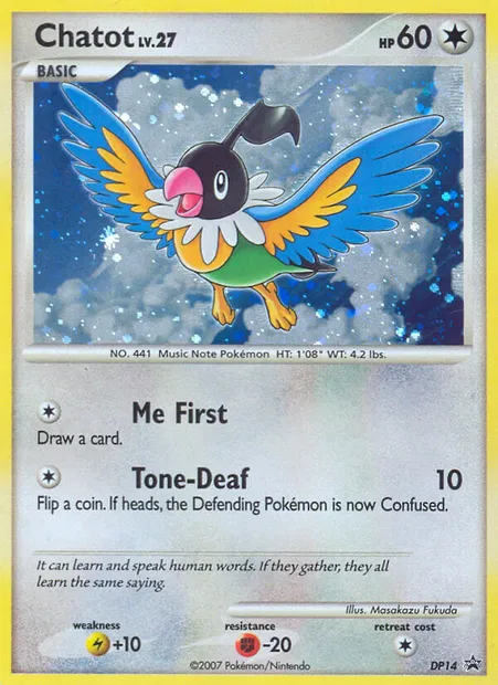 Chatot, Pokémon card DP 14 — DP Black Star Promos set