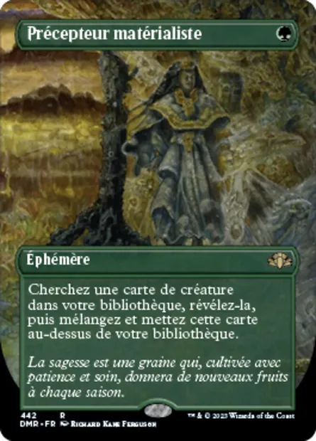 Précepteur matérialiste, carte Magic DMR 442 — extension Dominaria Remastered