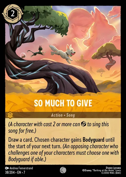 So Much to Give, Disney Lorcana card CH7-038 — Archazia's Island set