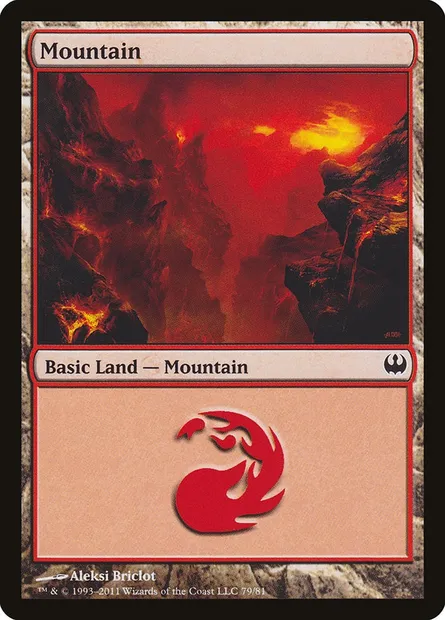 Mountain, Magic card DDG 79 — Duel Decks: Knights vs. Dragons set