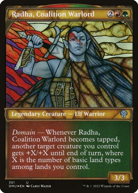 Radha, Coalition Warlord, Magic card DMU 351 — Dominaria United set